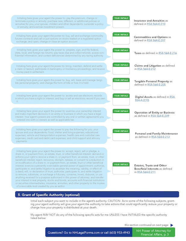 NH Power of Attorney for Financial Affairs - Updated 8/24