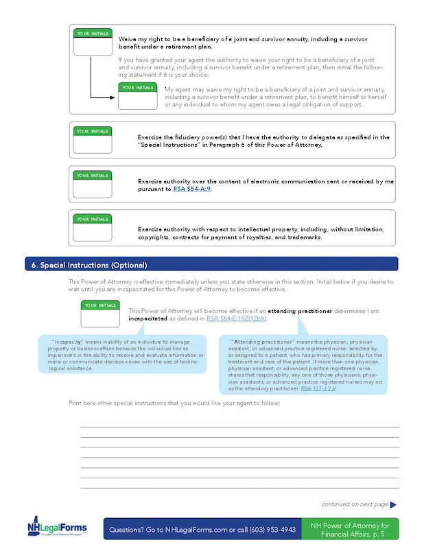 NH Power of Attorney for Financial Affairs - Updated 8/24